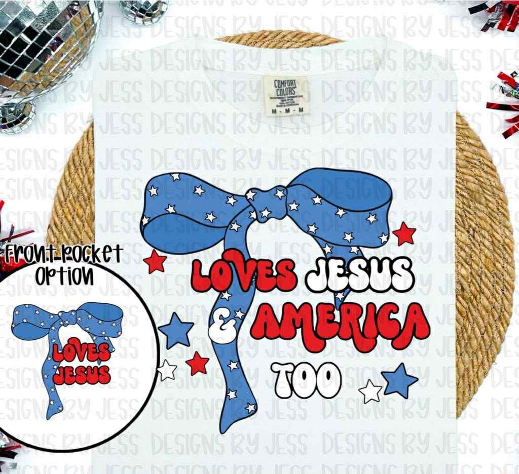 Loves Jesus & America too PNG