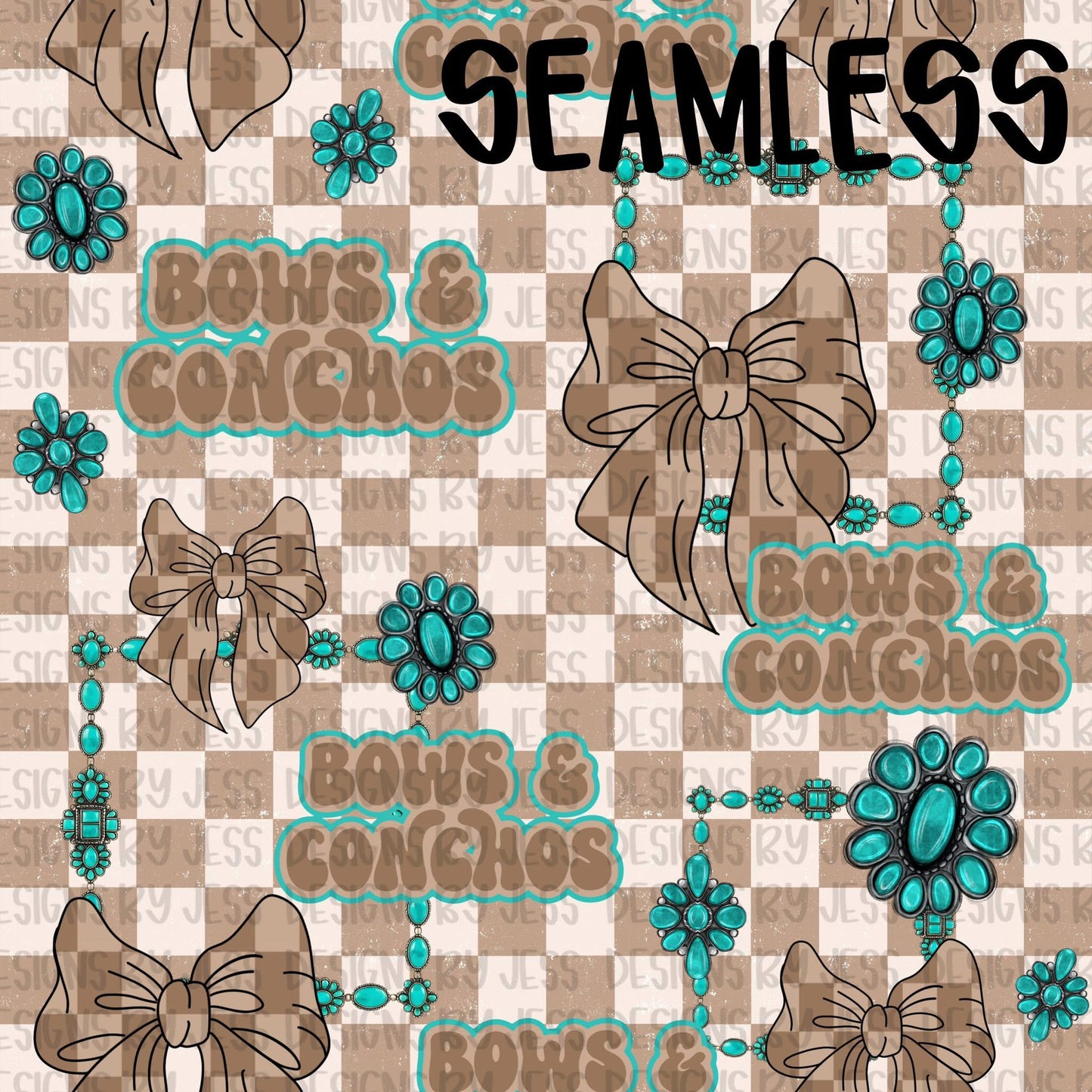 Bows & conchos seamless
