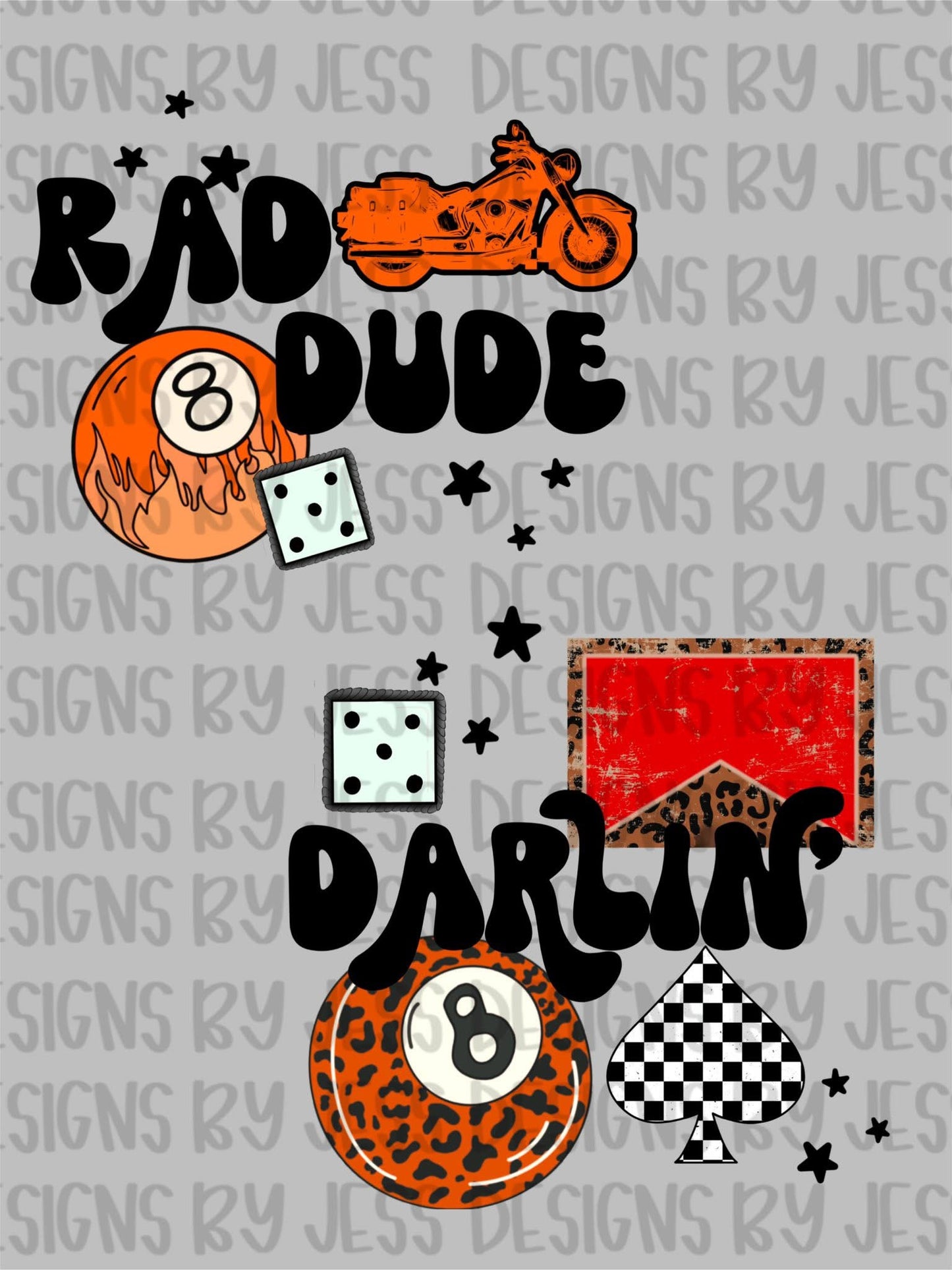 Rad dude/Darlin’ png set