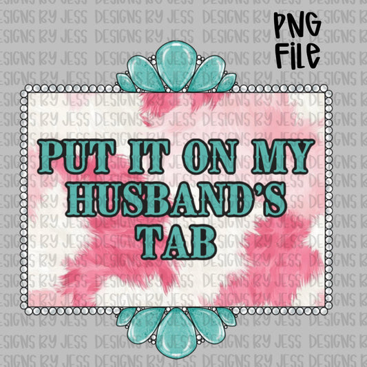 Pink husbands tab punchy png
