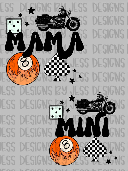 Mama/mini Motorcycle png set