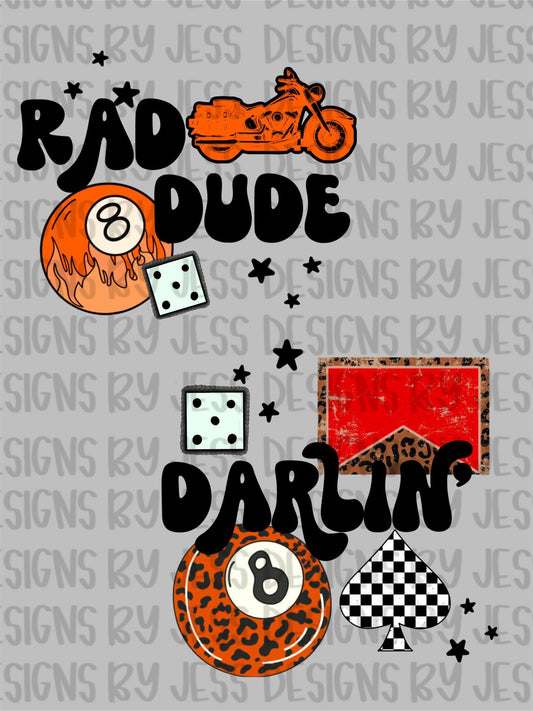 Rad dude/Darlin’ png set